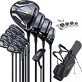 NSR III 18 Piece Men'S Complete Golf Club Sets - Adjustable Loft Titanium 460Cc Driver, Low CG Fairway Woods & Hybrid, High-Rebound Stainless Steel Irons, Balanced Putter, with Stand Bag