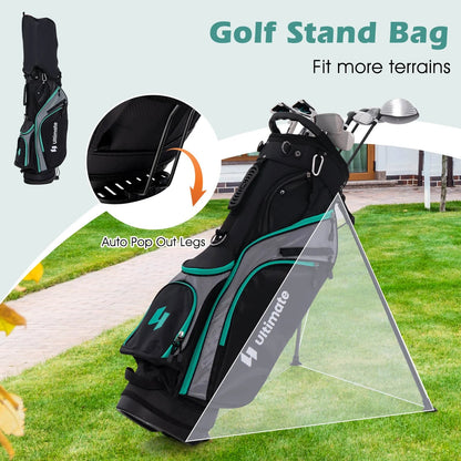 Ultimate Men'S Golf Complete Set with Rain Hood, 13 Pieces, Green