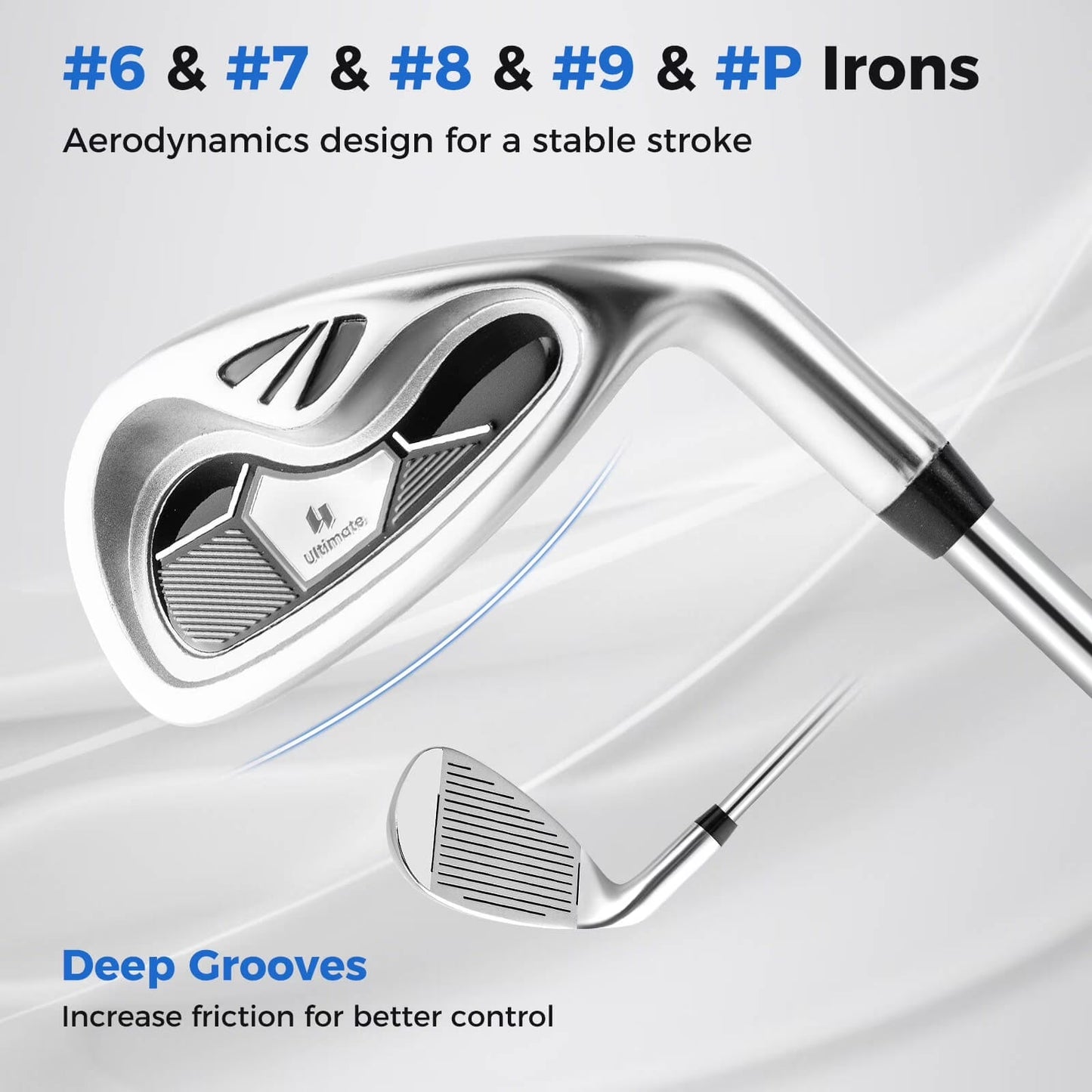 Men'S Complete Golf Clubs Package Set 10 Pieces Includes Alloy Driver Black