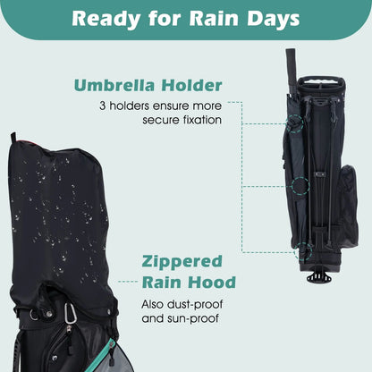 Ultimate Men'S Golf Complete Set with Rain Hood, 13 Pieces, Green