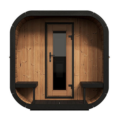 SaunaLife Model CL12GCP | Outdoor Cabin Sauna with Changing Room