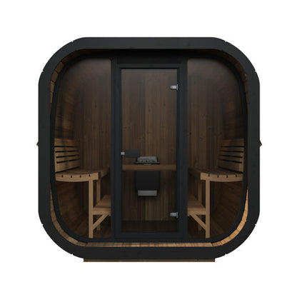 SaunaLife Model CL7G | Outdoor Cabin Sauna with Changing Room