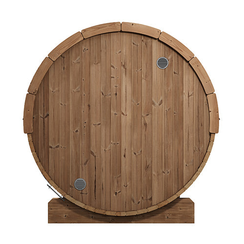 SaunaLife Model E8G | Large Barrel Sauna Full Glass Front