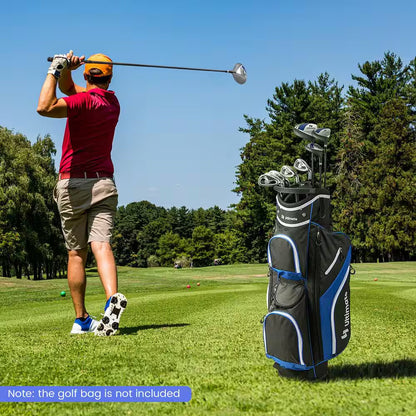 Men'S 9 Pieces Complete Golf Club Set Includes 460Cc Alloy Driver 3# Fairway Wood 4# Hybrid 6# 7# 8# 9# and P# Irons